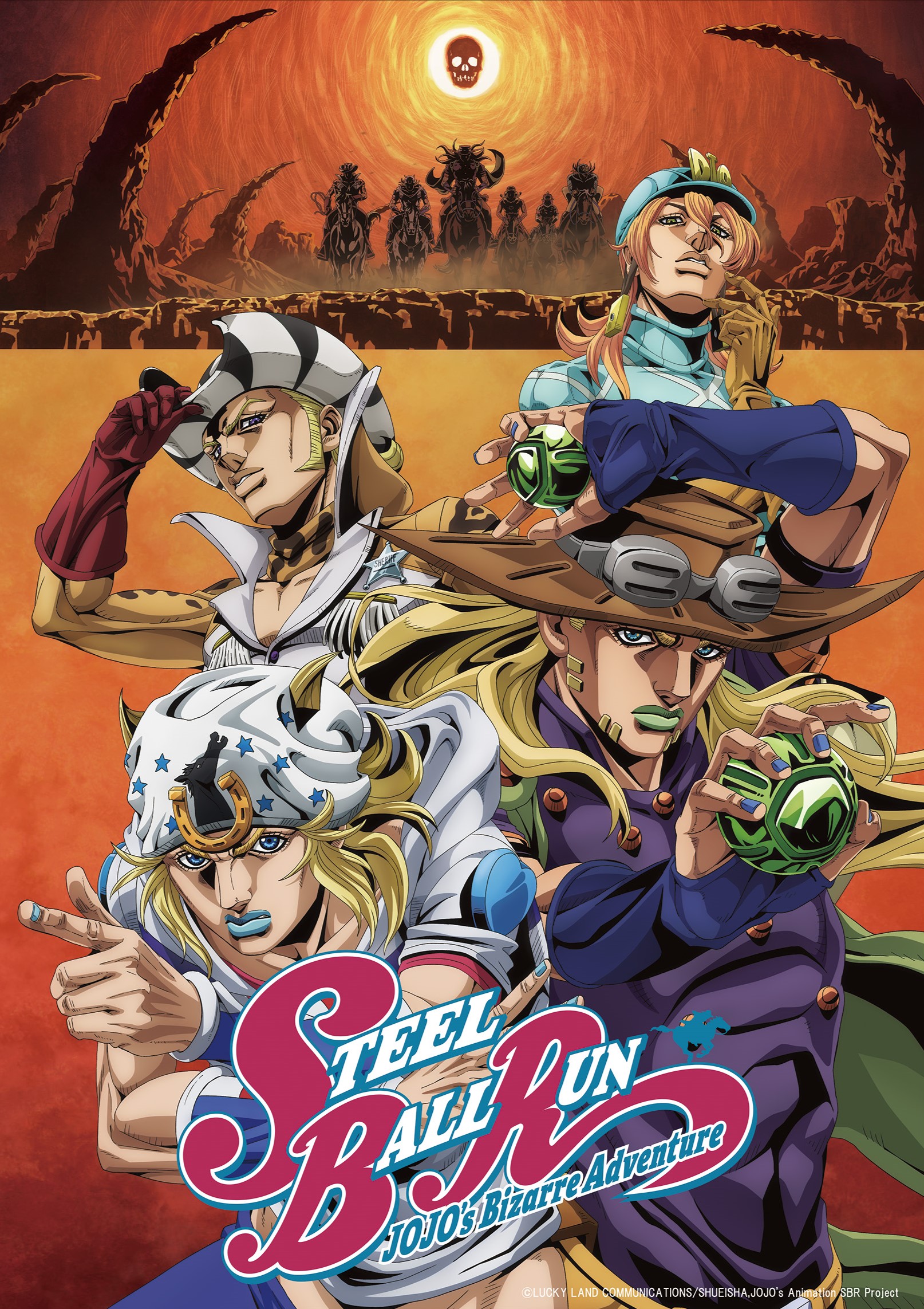 Key visual do segundo estágio de JoJo’s Bizarre Adventure: Steel Ball Run