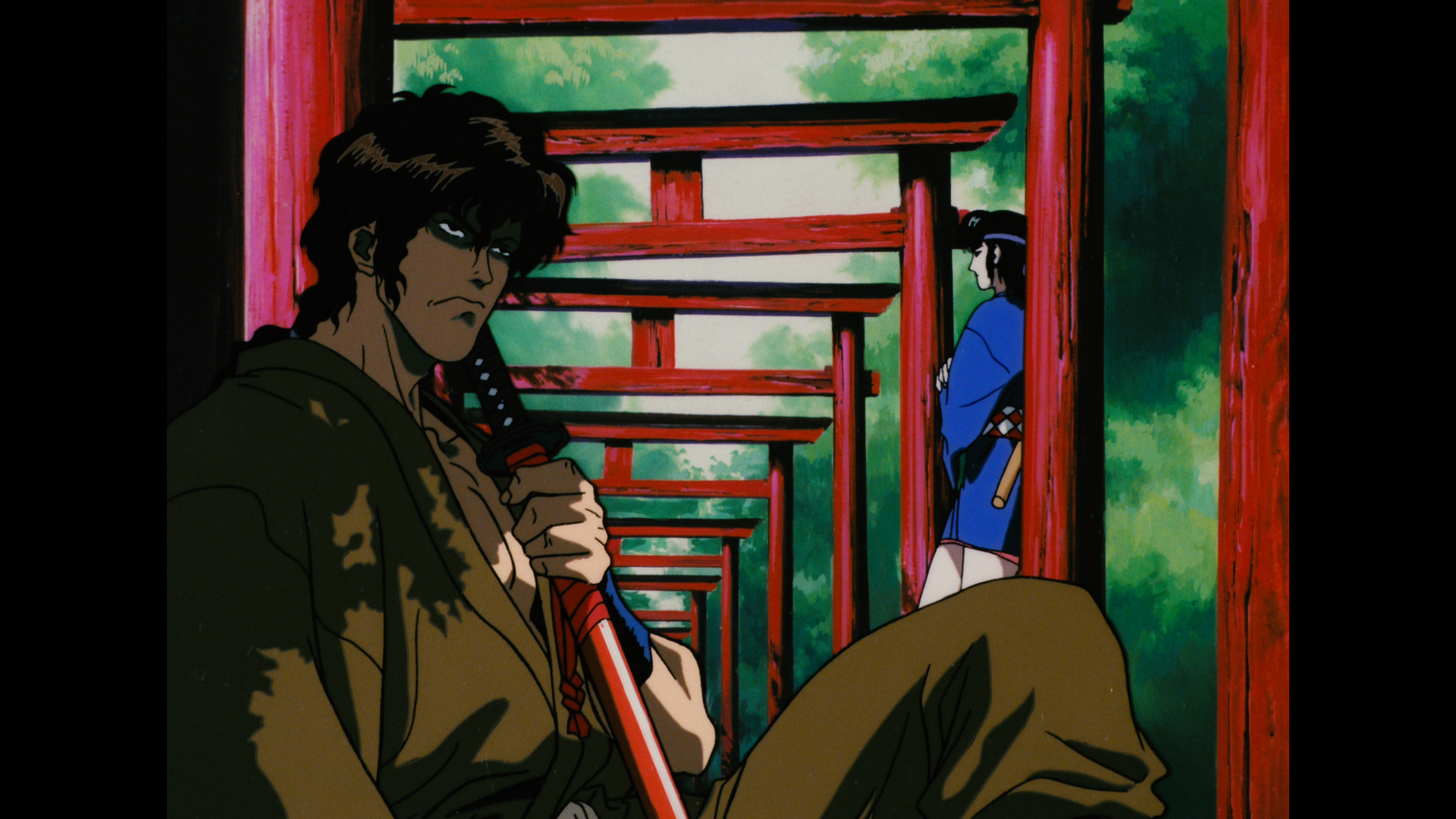 Jubei em cena de Ninja Scroll remasterizada em 4K