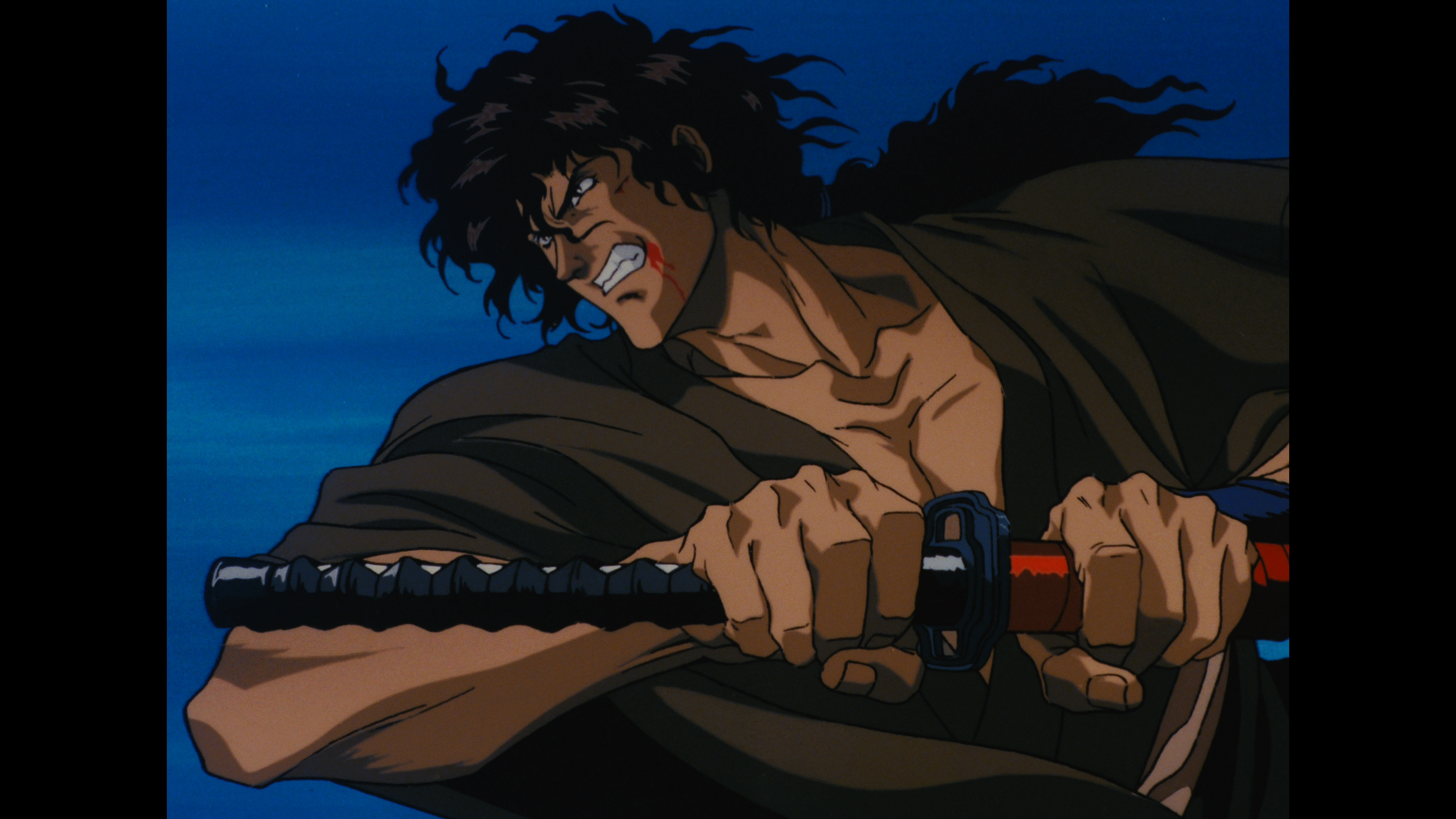 Jubei em imagem da remasterização 4K de Ninja Scroll