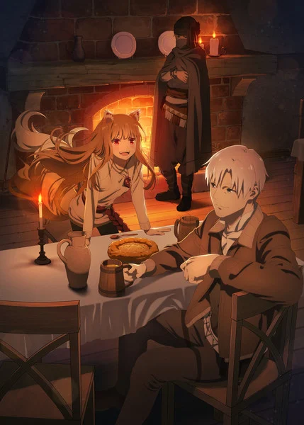 Lawrence e Holo em Spice & Wolf: merchant meets the wise wolf