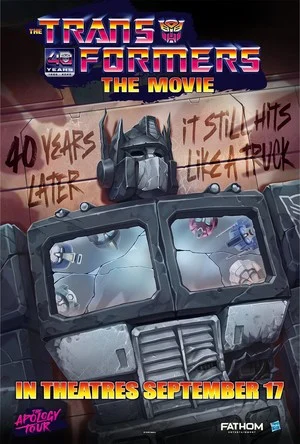 Pôster do relançamento em 4K de The Transformers: The Movie